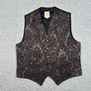 WAH Maker Frontier Vest Mens Size Large Western Rodeo Cowboy Ranch USA